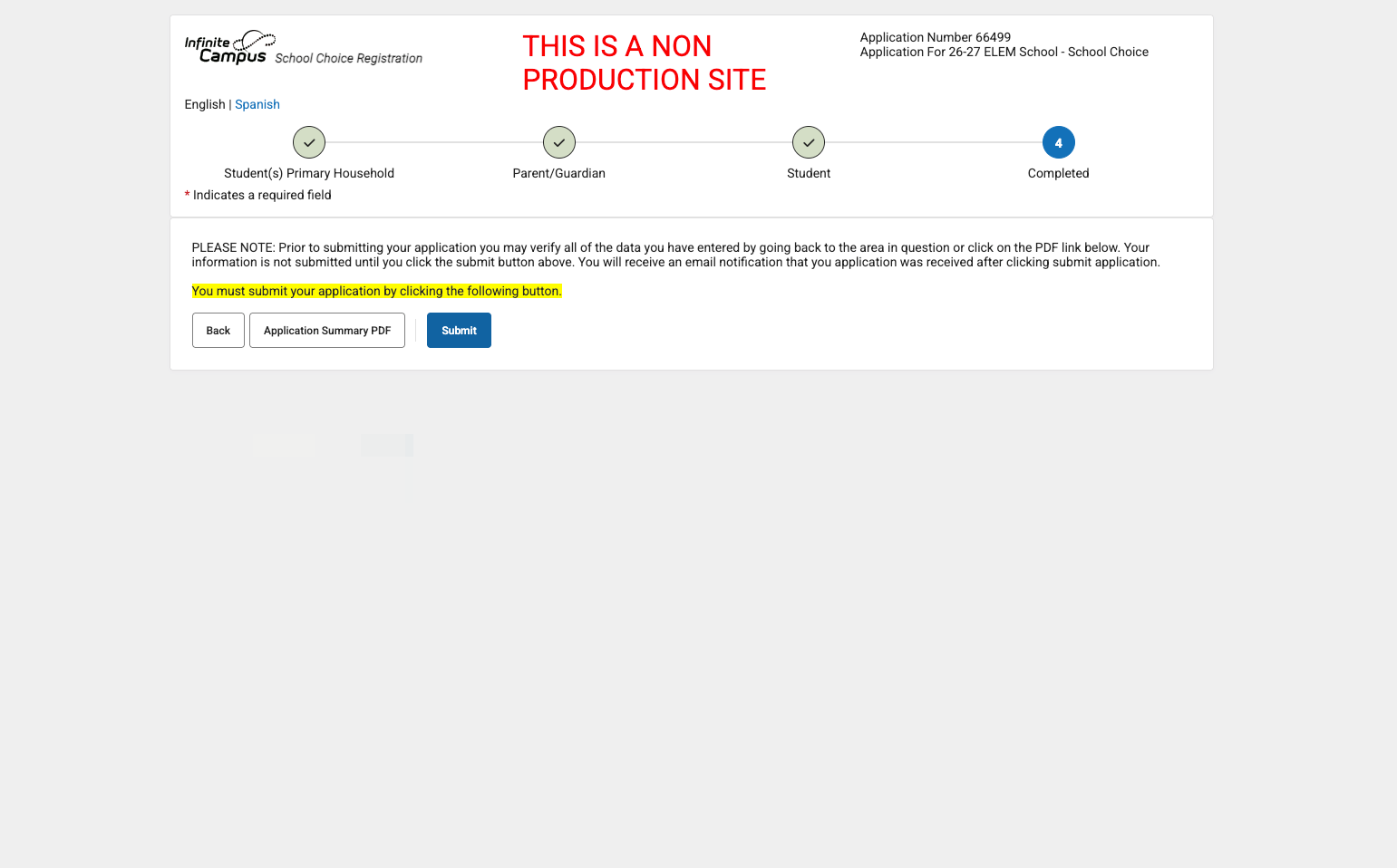 Click on Submit