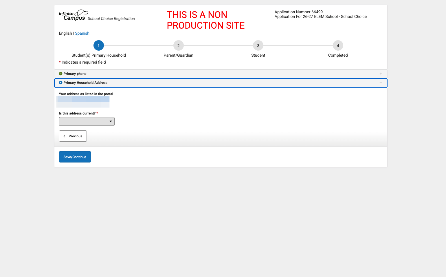 Click on Is this address current?