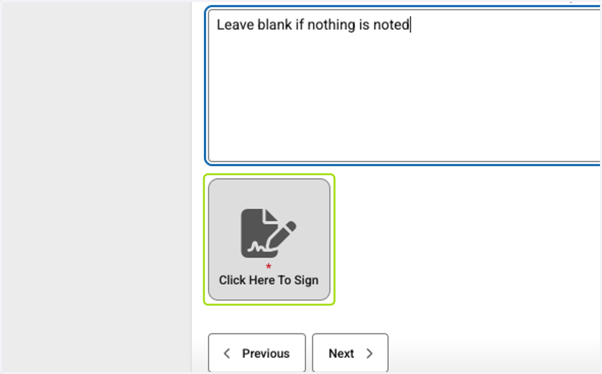 Click on Click Here To Sign