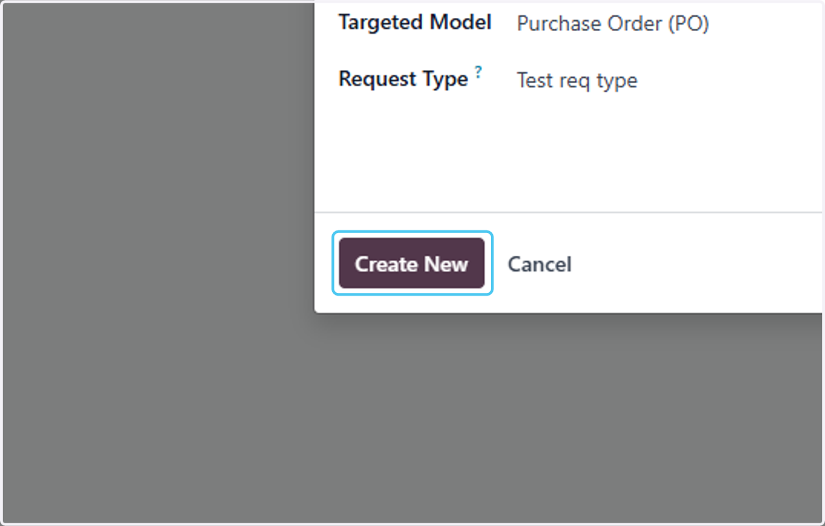 Click on Create New