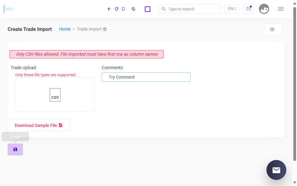 Click on Save/create button to upload successfully