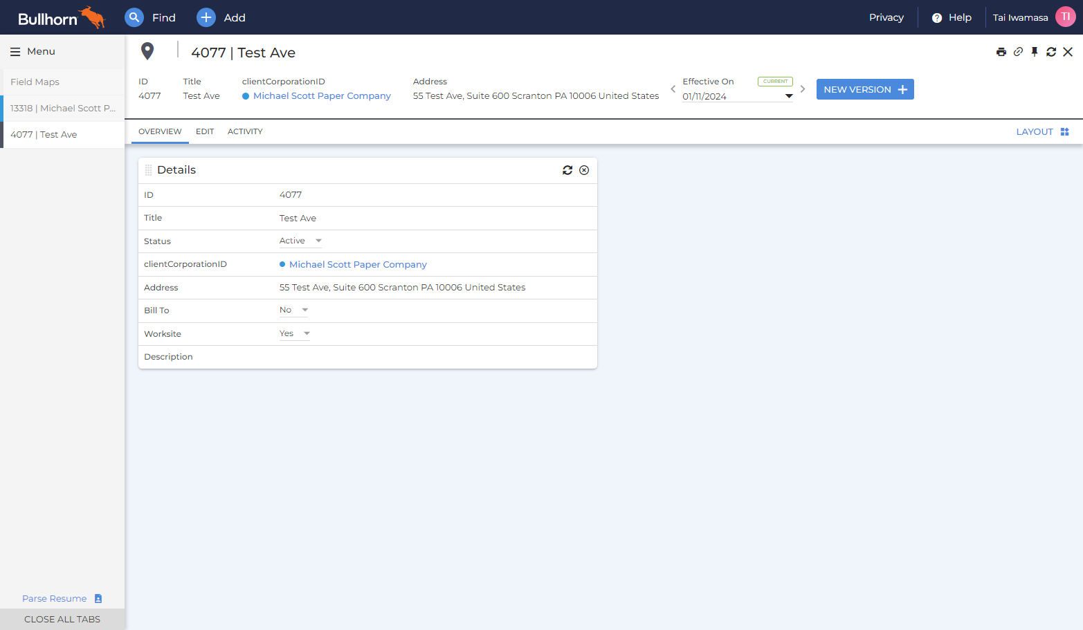 To Edit a pre-existing Location, Click Edit