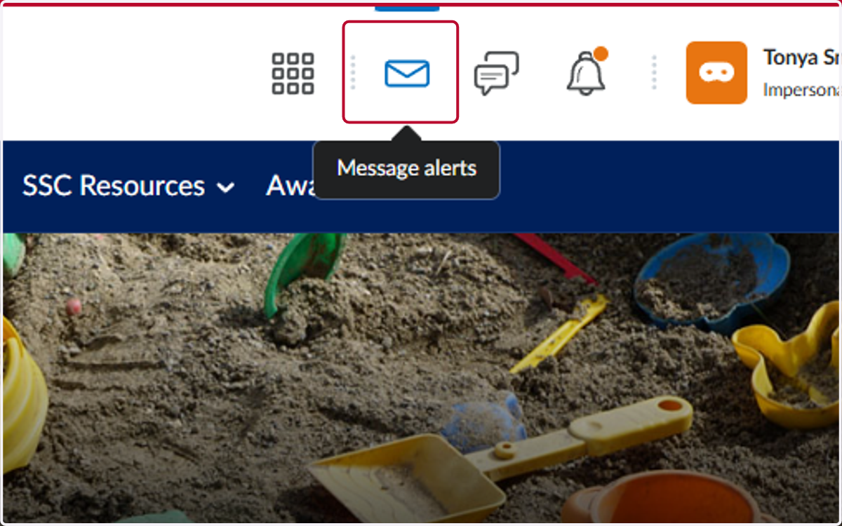 Click on Message alerts