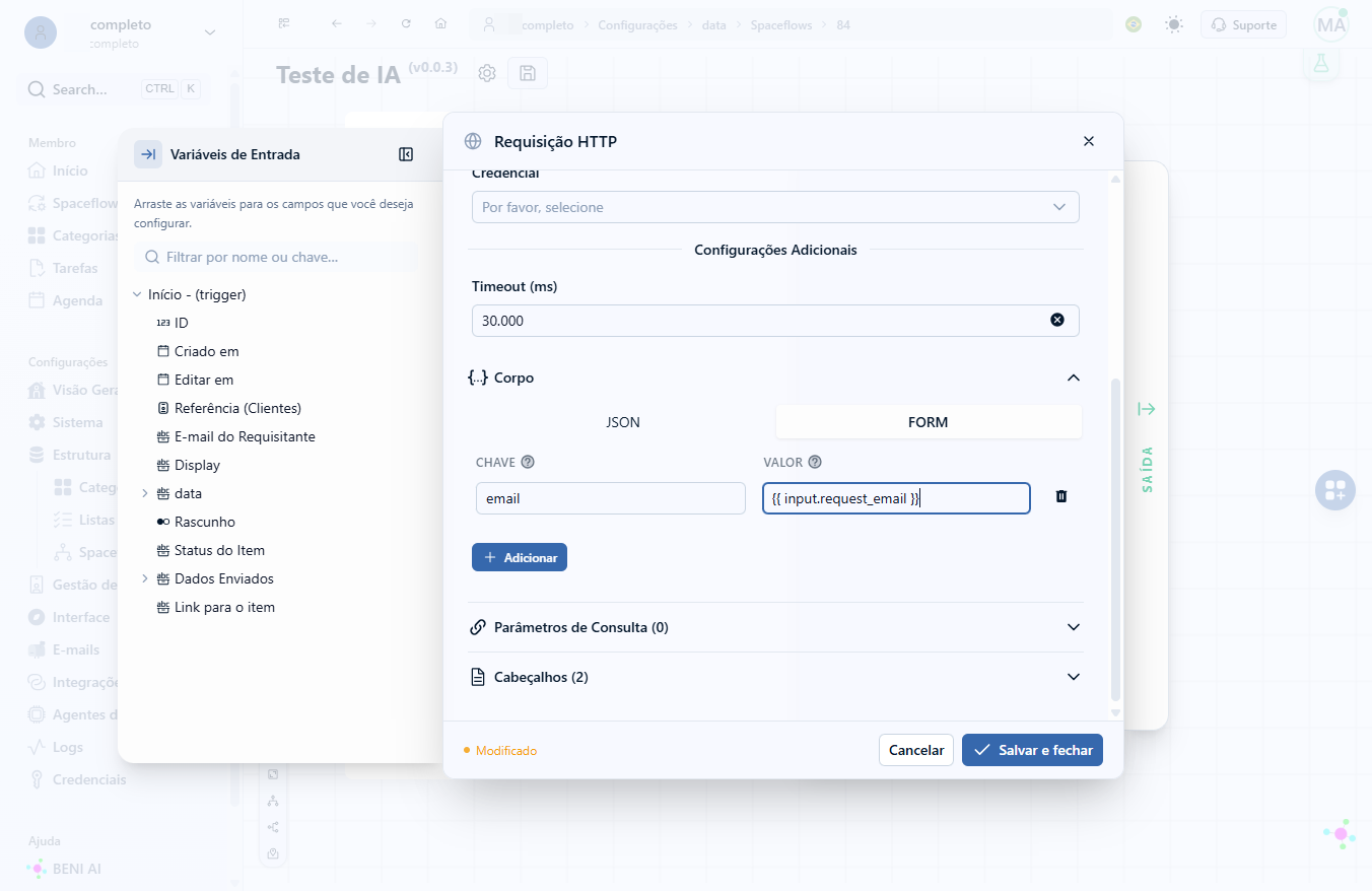 Retorne para o editor de JSON