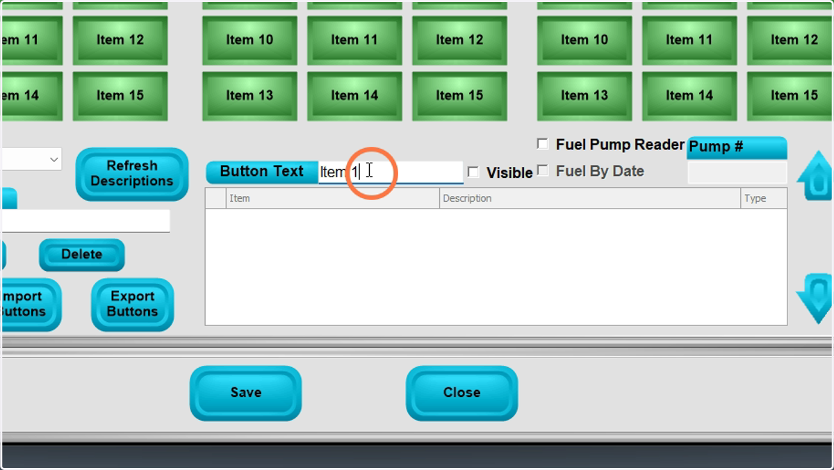 Enter the button name into the field "Button Text"