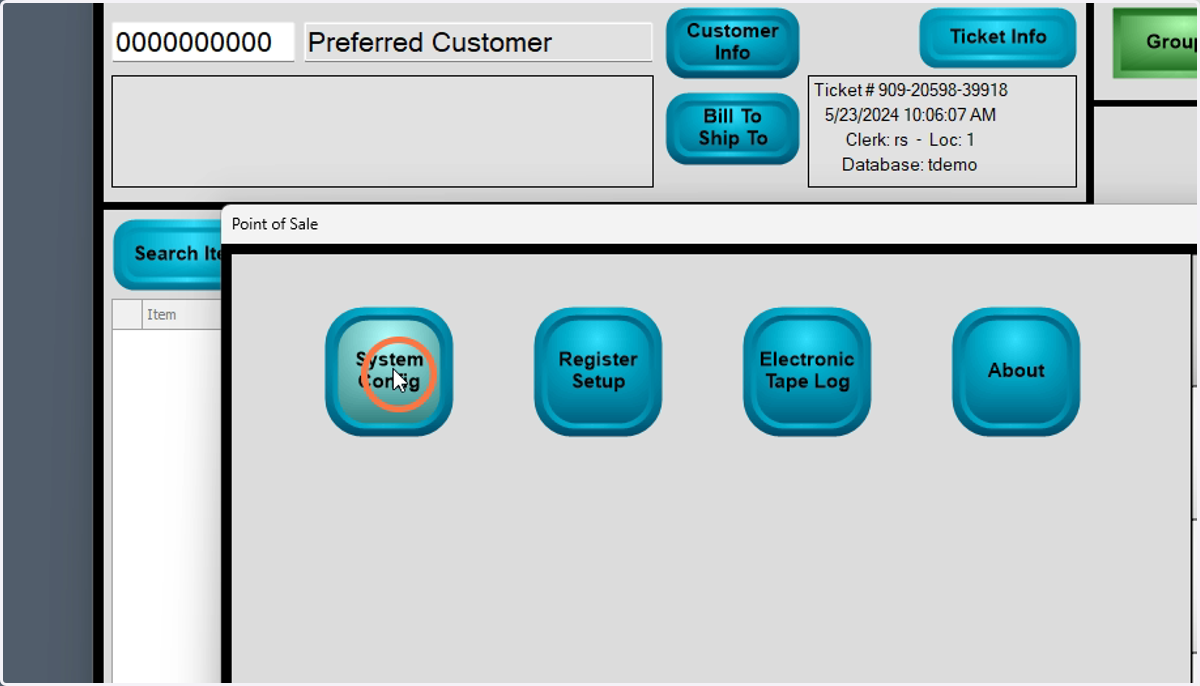 Click System Config
