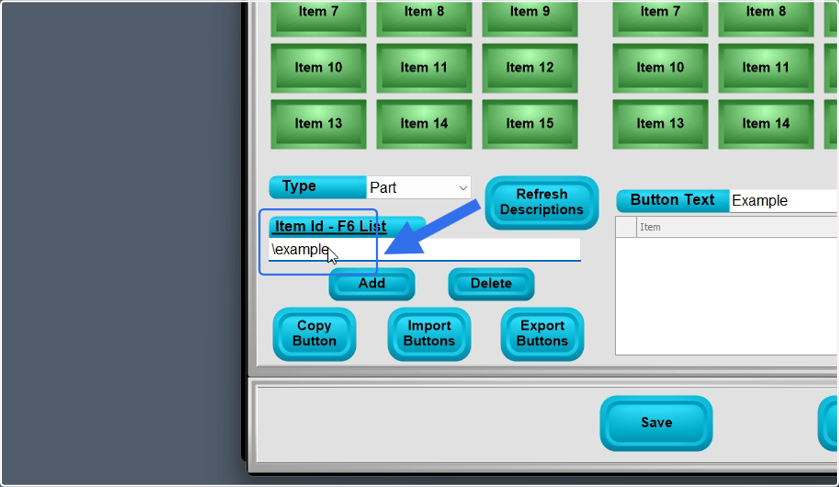 Right click and search (or F6) in the text field for Item ID