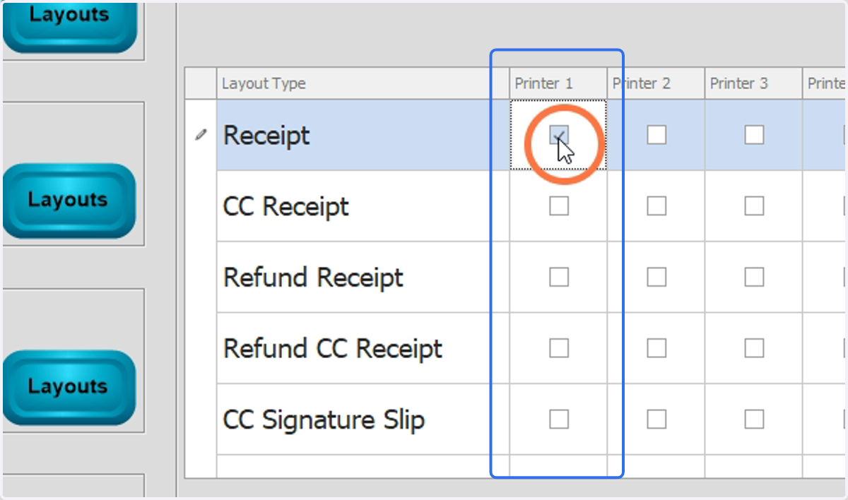 Optional: Assign default printers for transaction types