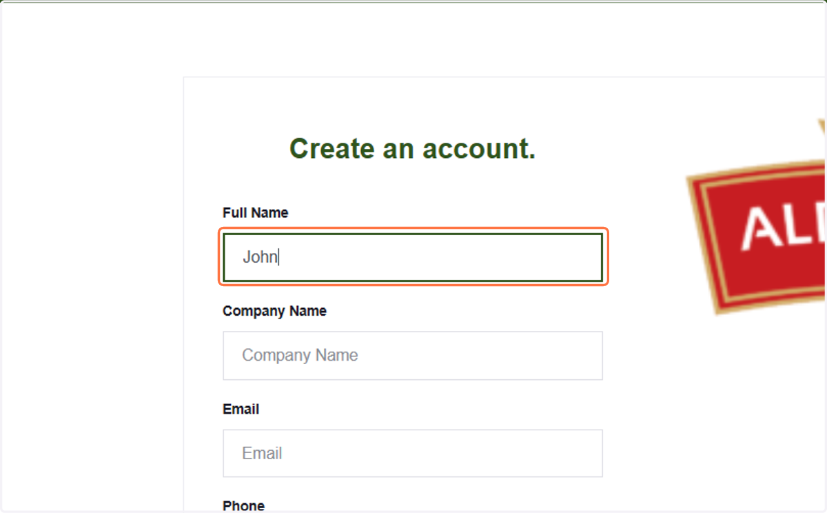 Type your name