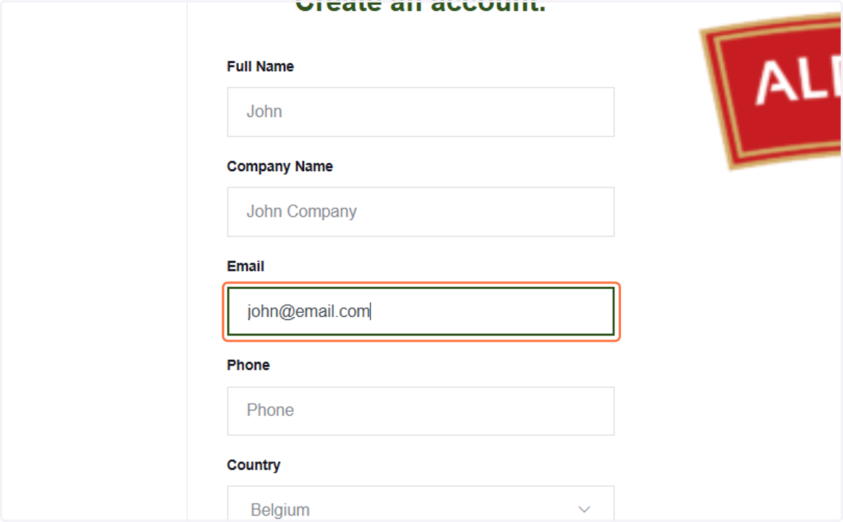 Type your email
