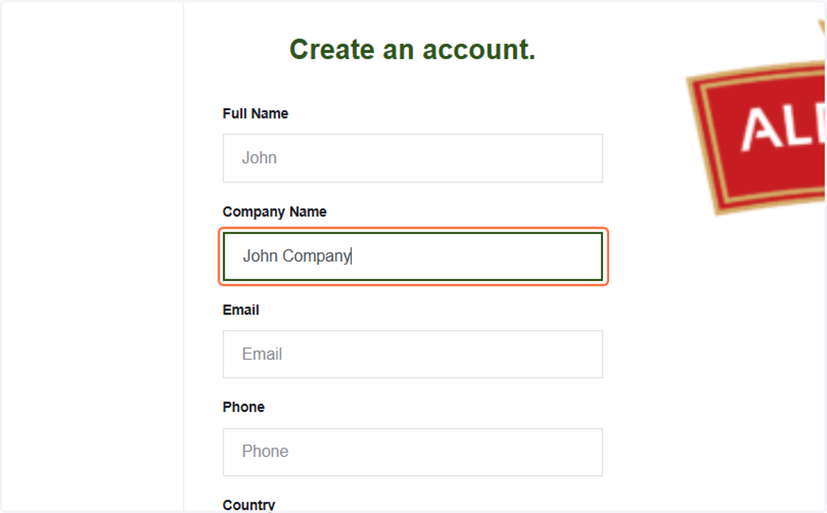 Type your company name