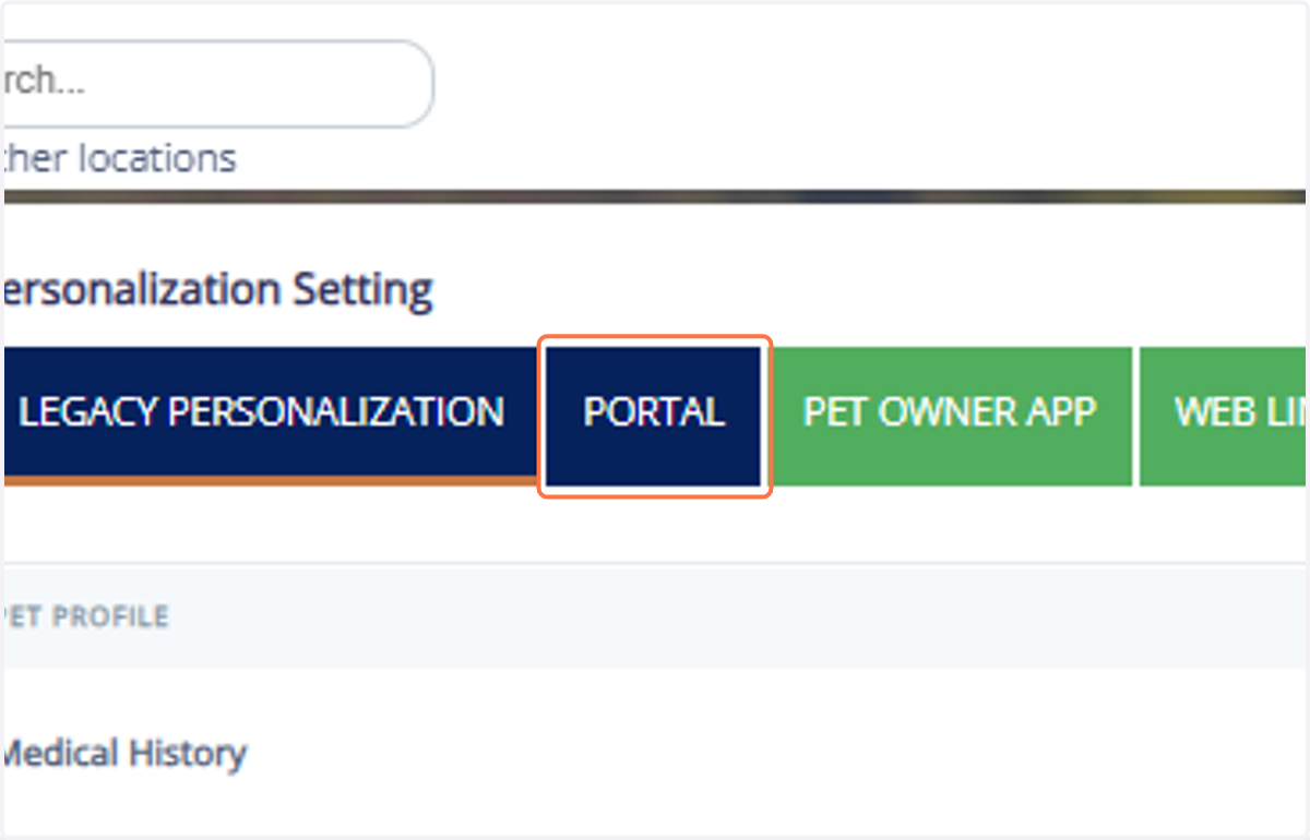 Go to the "Portal submenu"