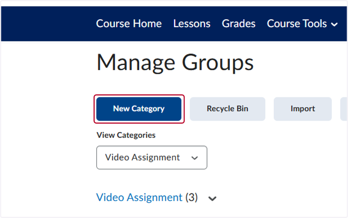 Click on New Category