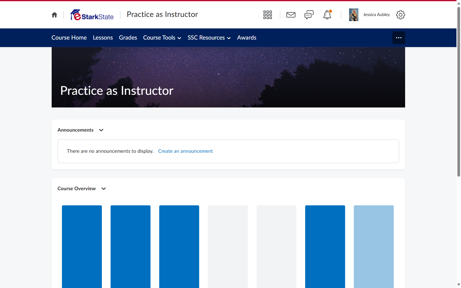 Click on Course Tools