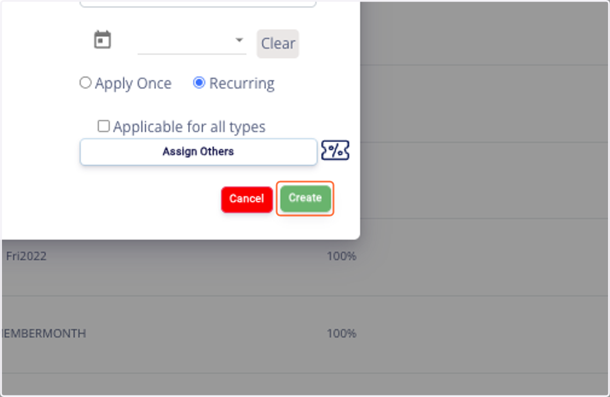 Click on Create