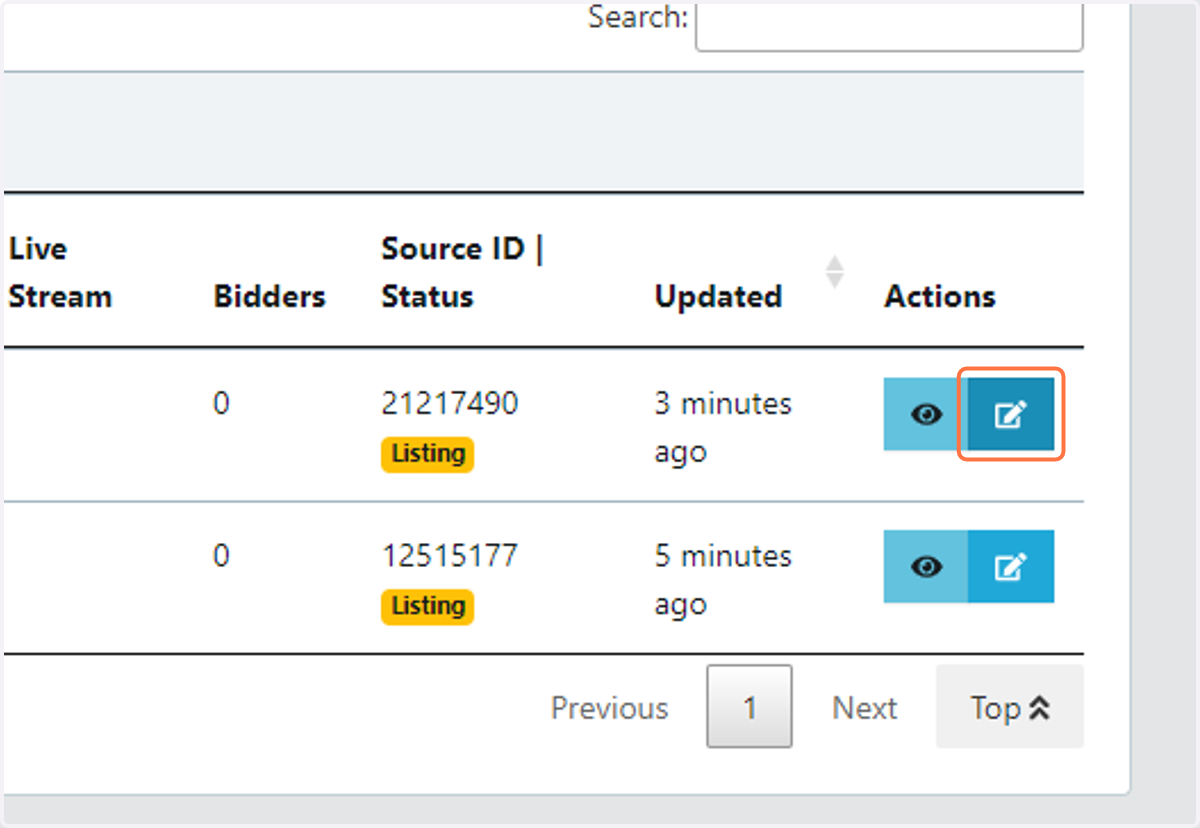 Locate the Property and click on the Edit (pen & paper) icon located on the right-hand side, under the Actions heading
