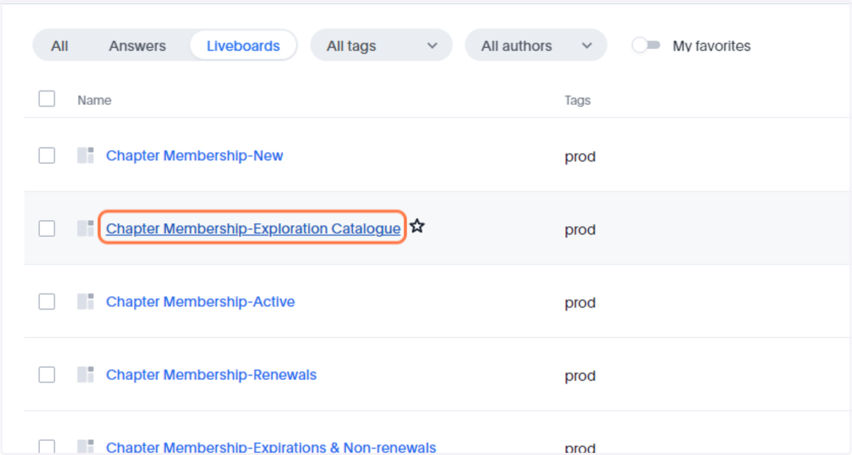 Click on Chapter Membership-Exploration Catalogue