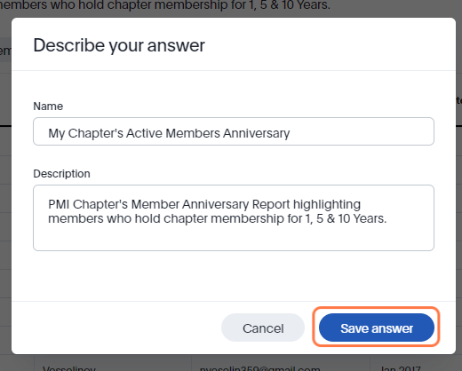 Click on Save answer