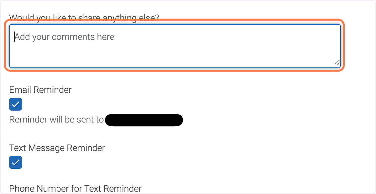 Add any details relevant to the appointment