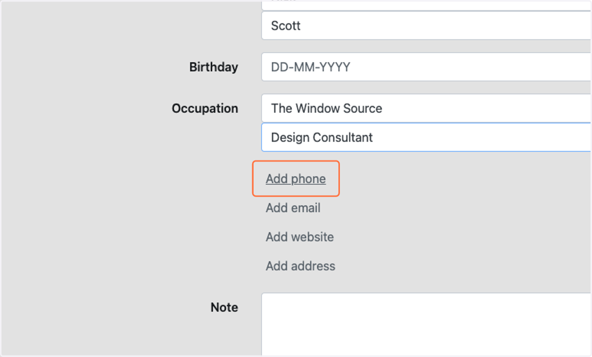 Click on Add phone