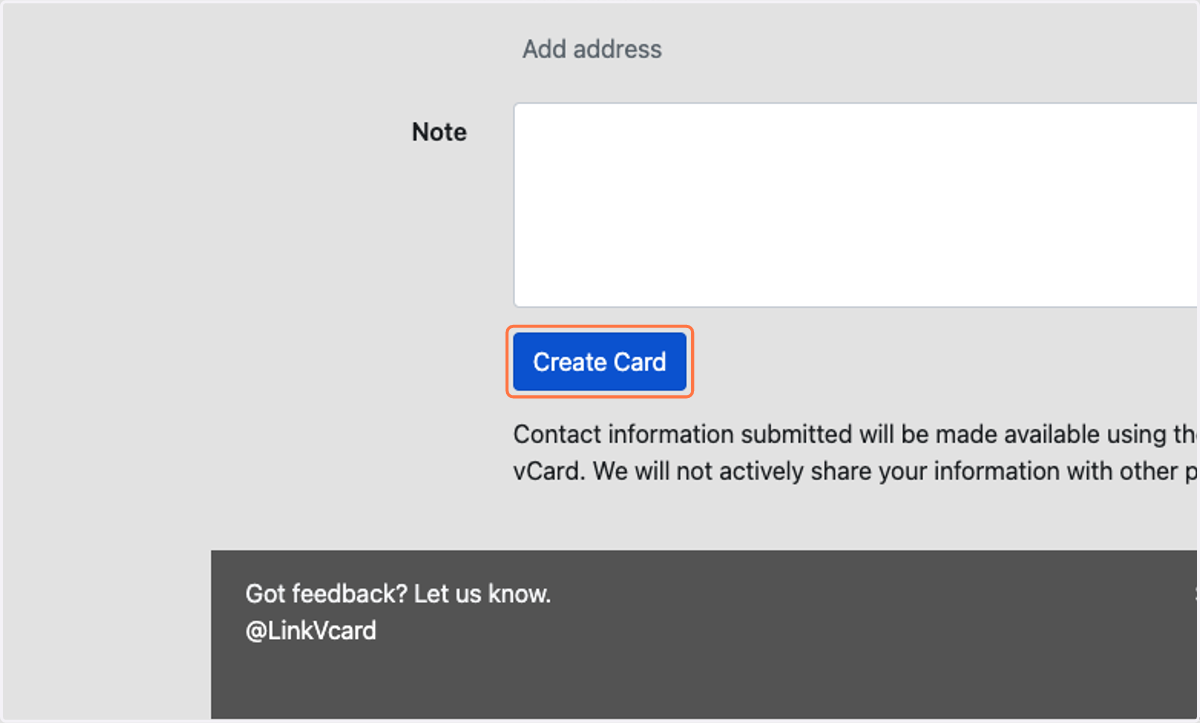 Click on Create Card