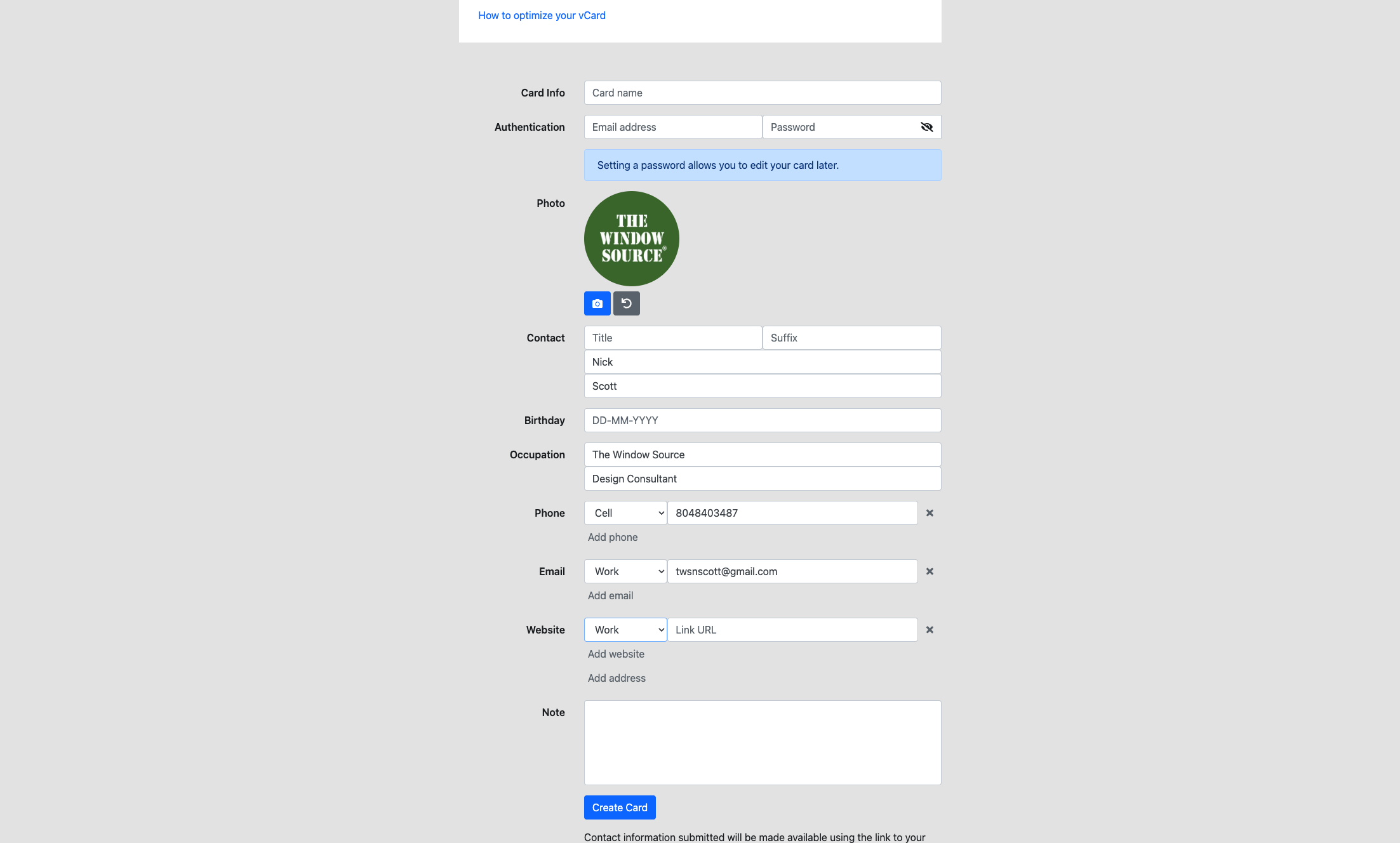 Select Work from Website