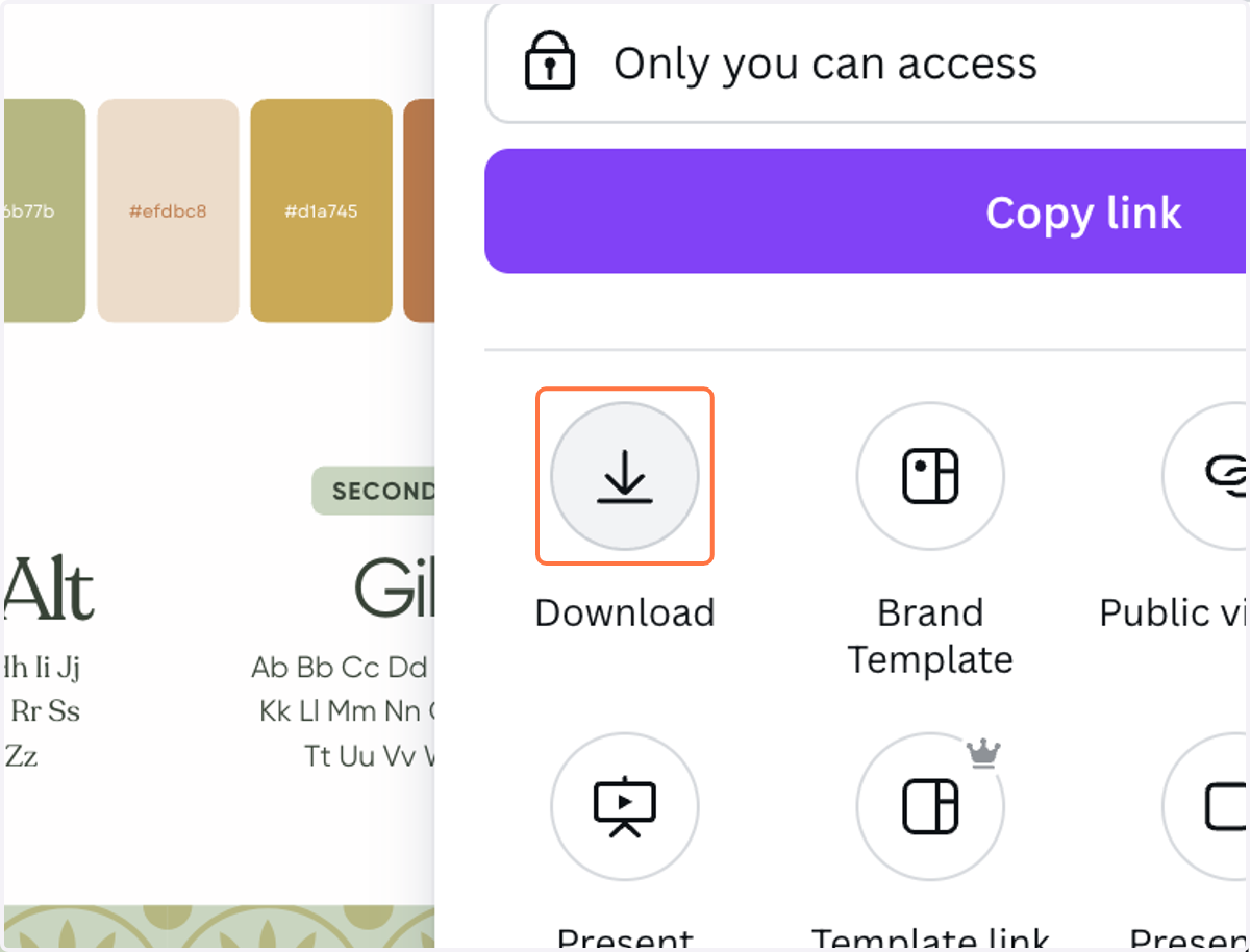 Click the "Download" arrow