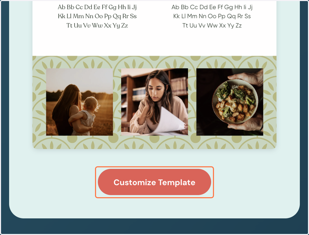 Select the brand board that resonates with you the most, and click the "Customize Template" button below