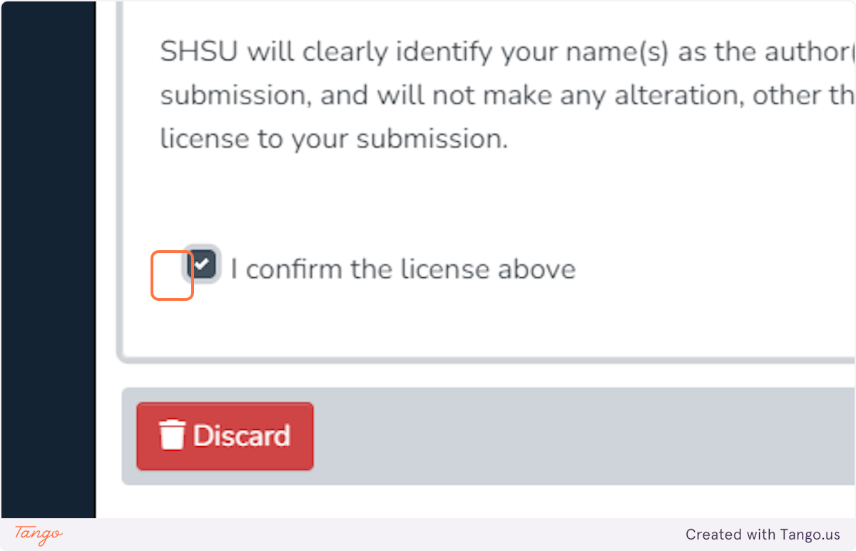Read the terms of the license and check the box to confirm your acceptance