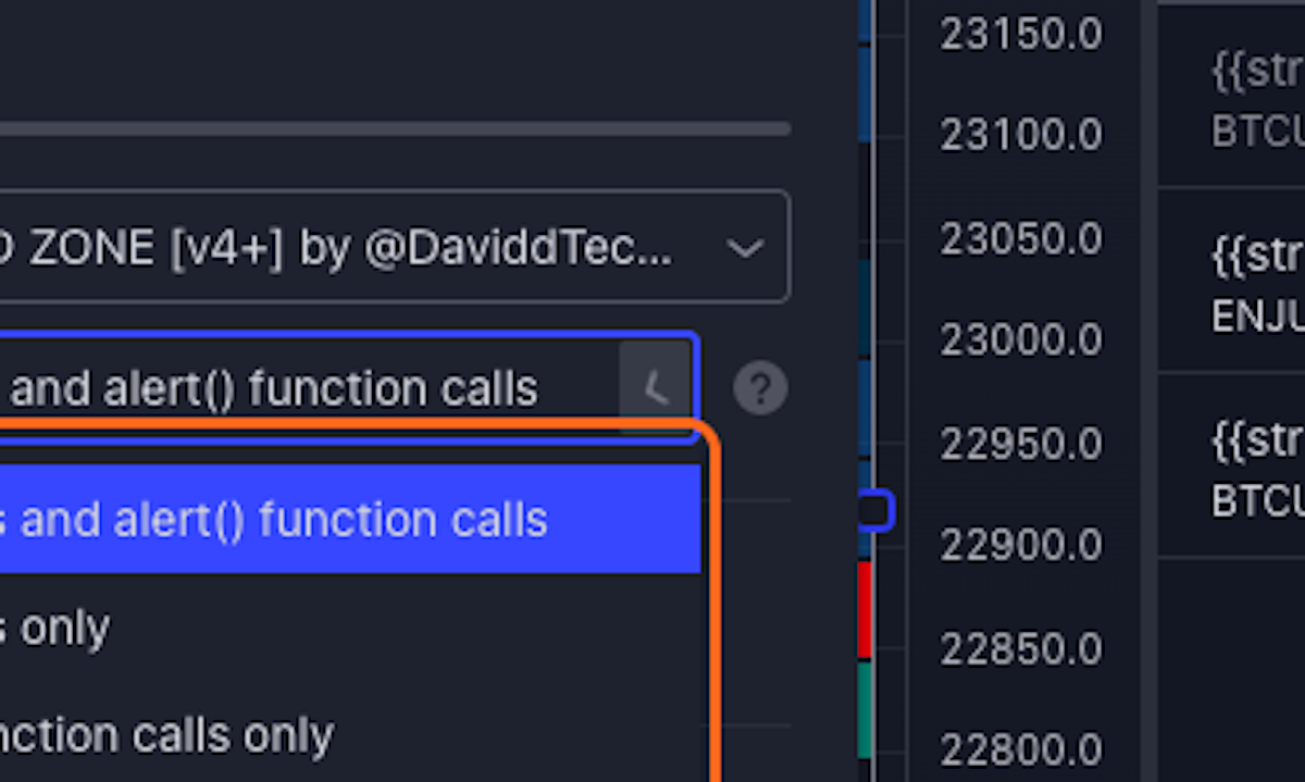 Click on Order fills and alert() function calls