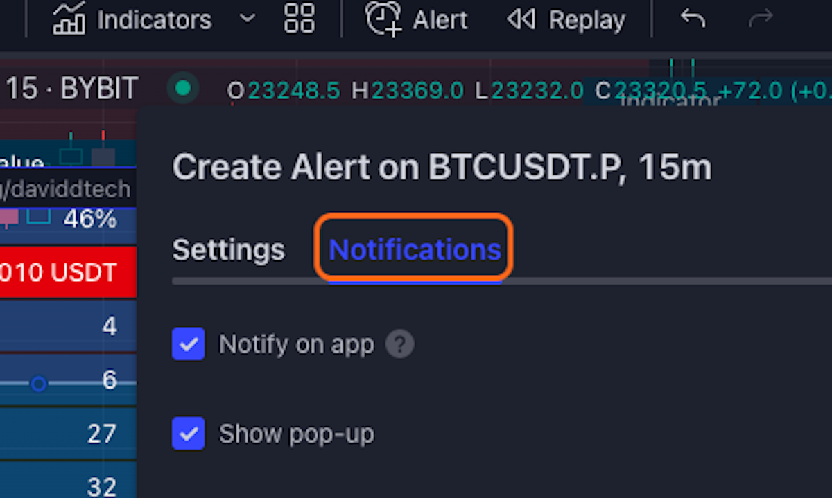 Click on Notifications
