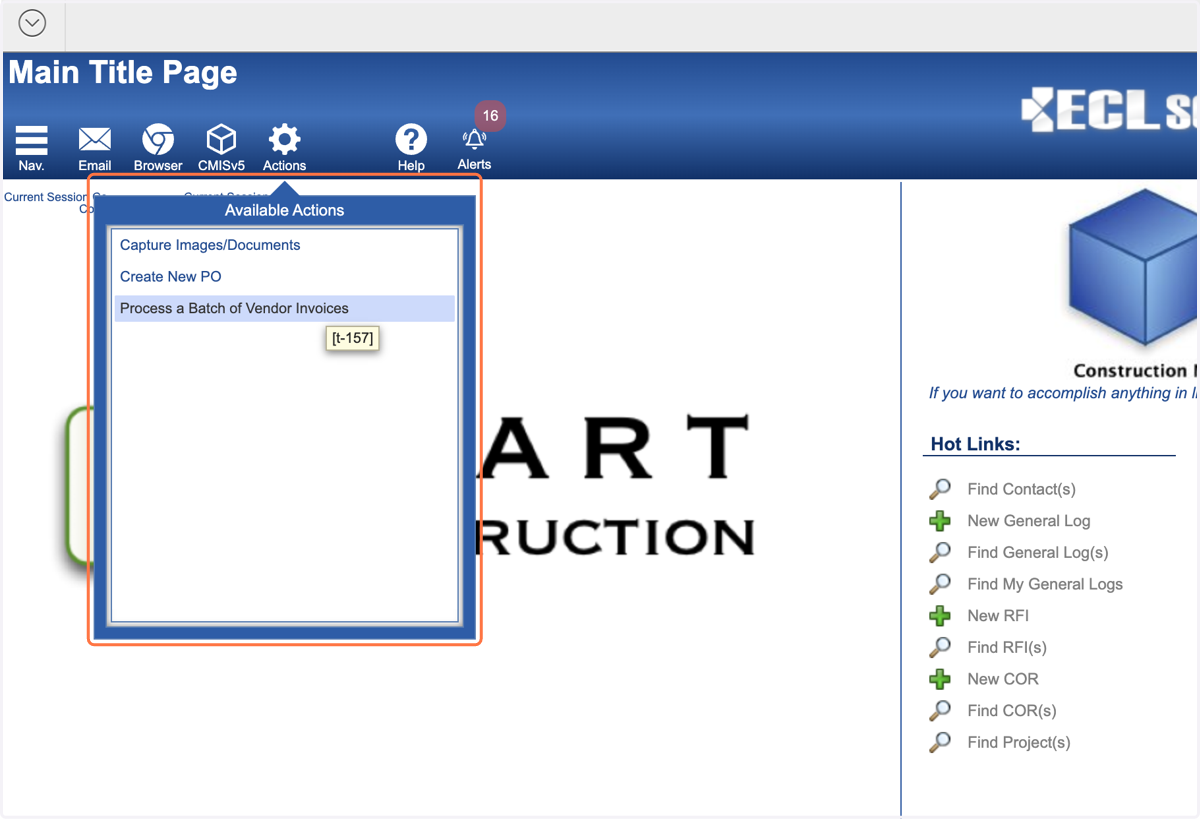 Select Process a Batch of Vendor Invoices