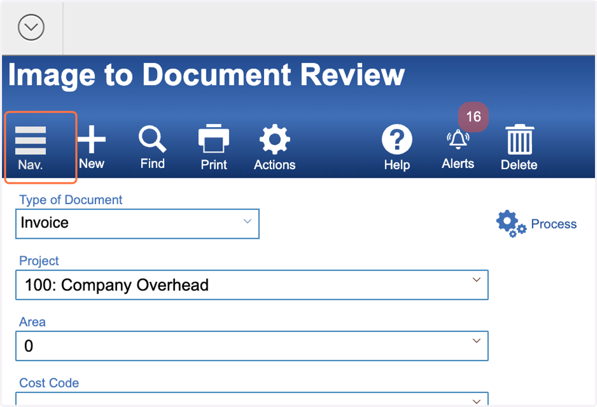 When all Images are Reviewed, click on the NAV button.