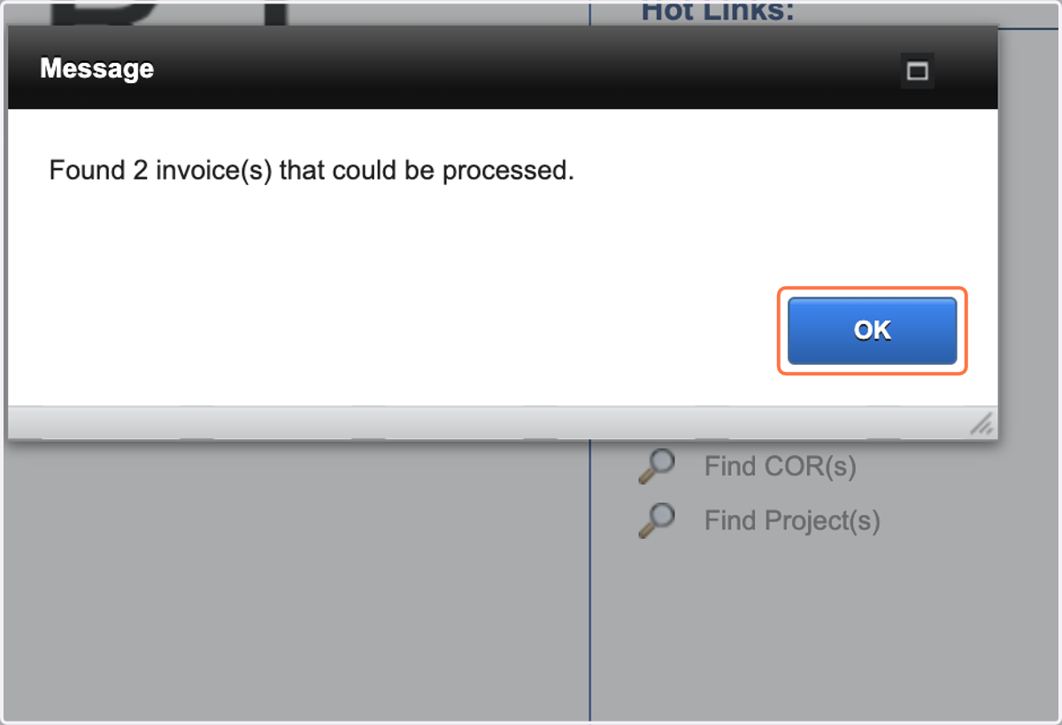 Click on OK