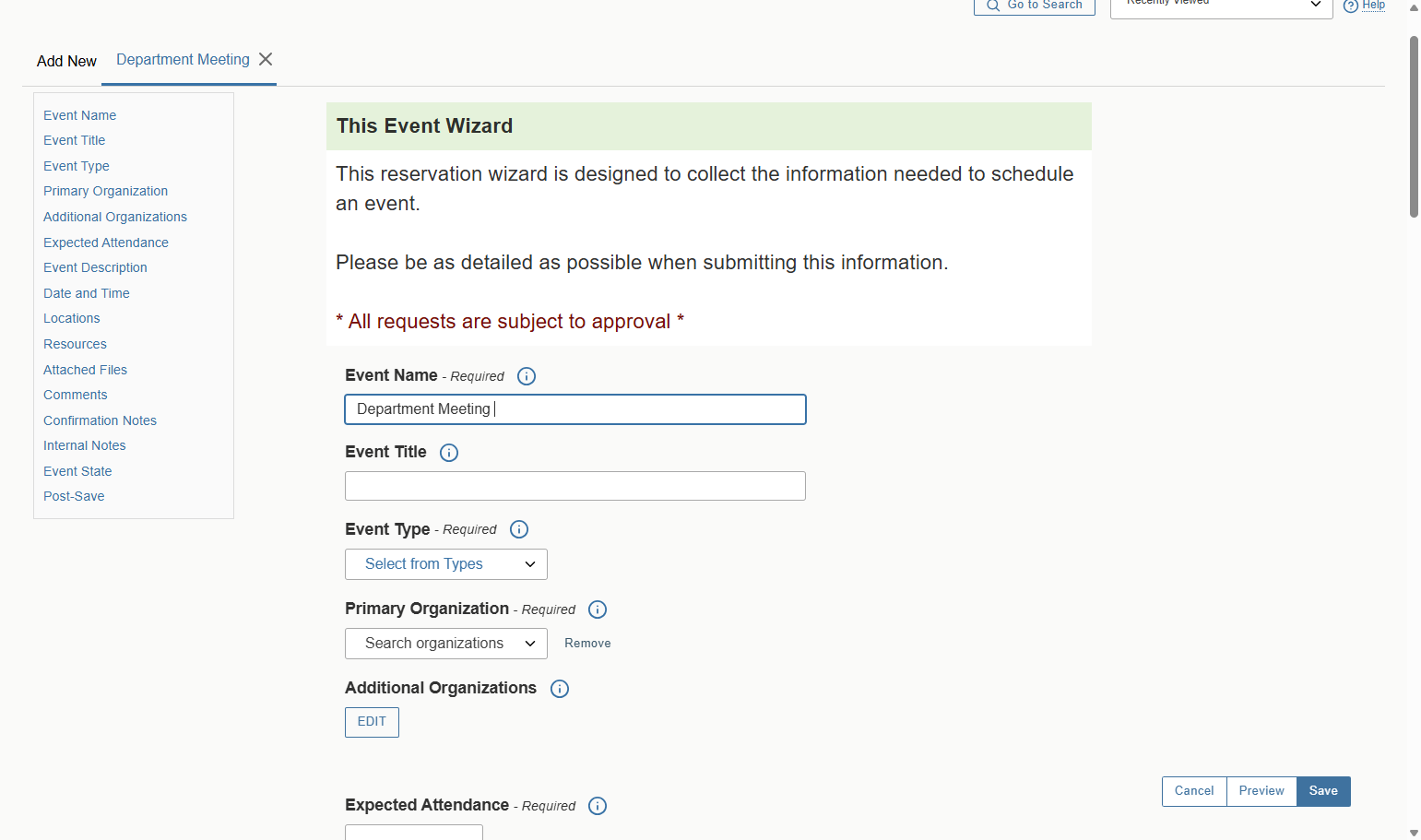 Click on Select from Types