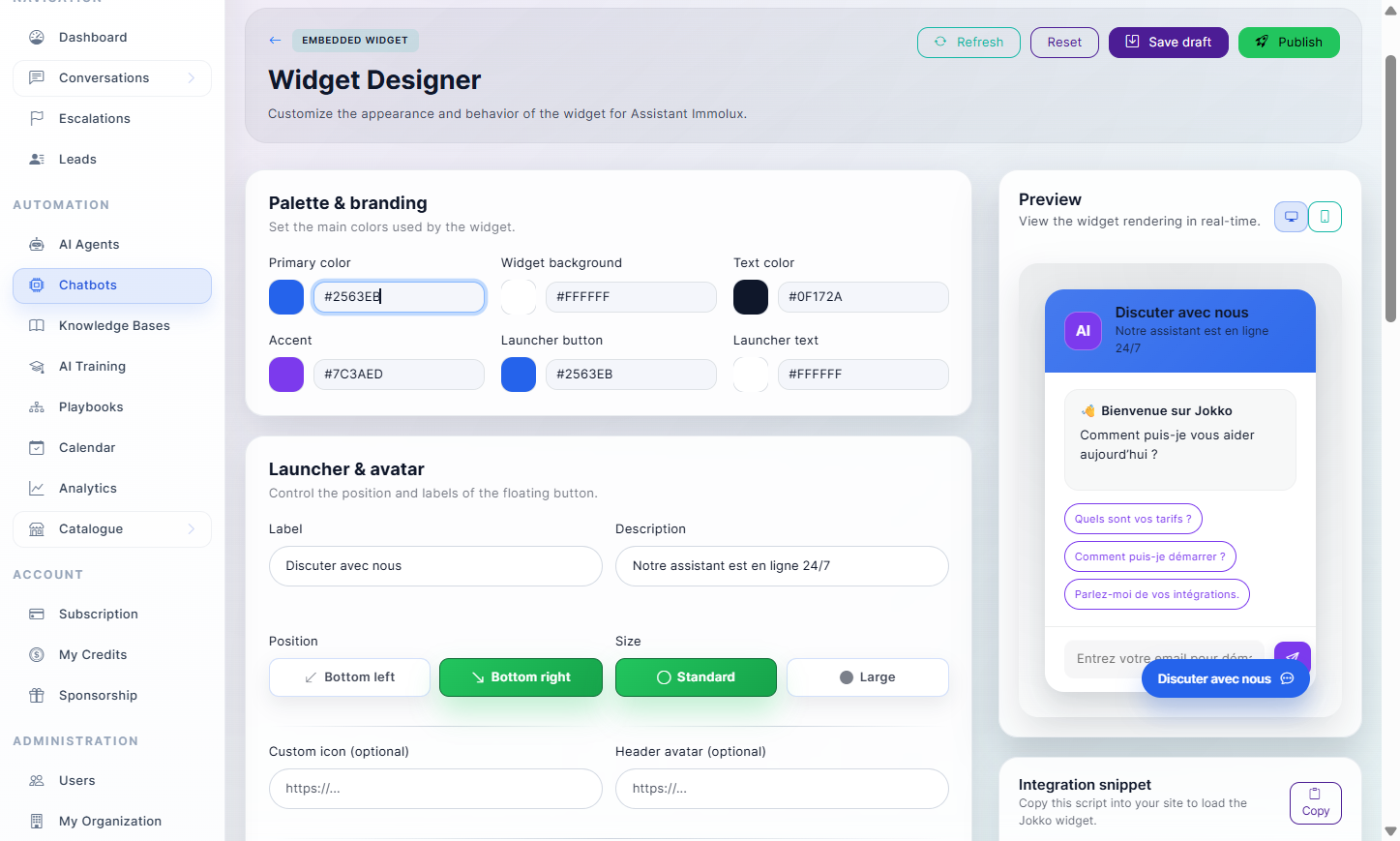 Edit your brand color