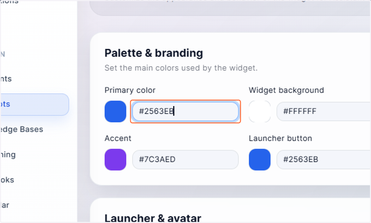 Edit your brand color