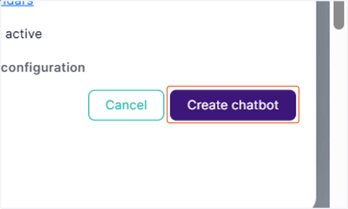 Click on Create chatbot