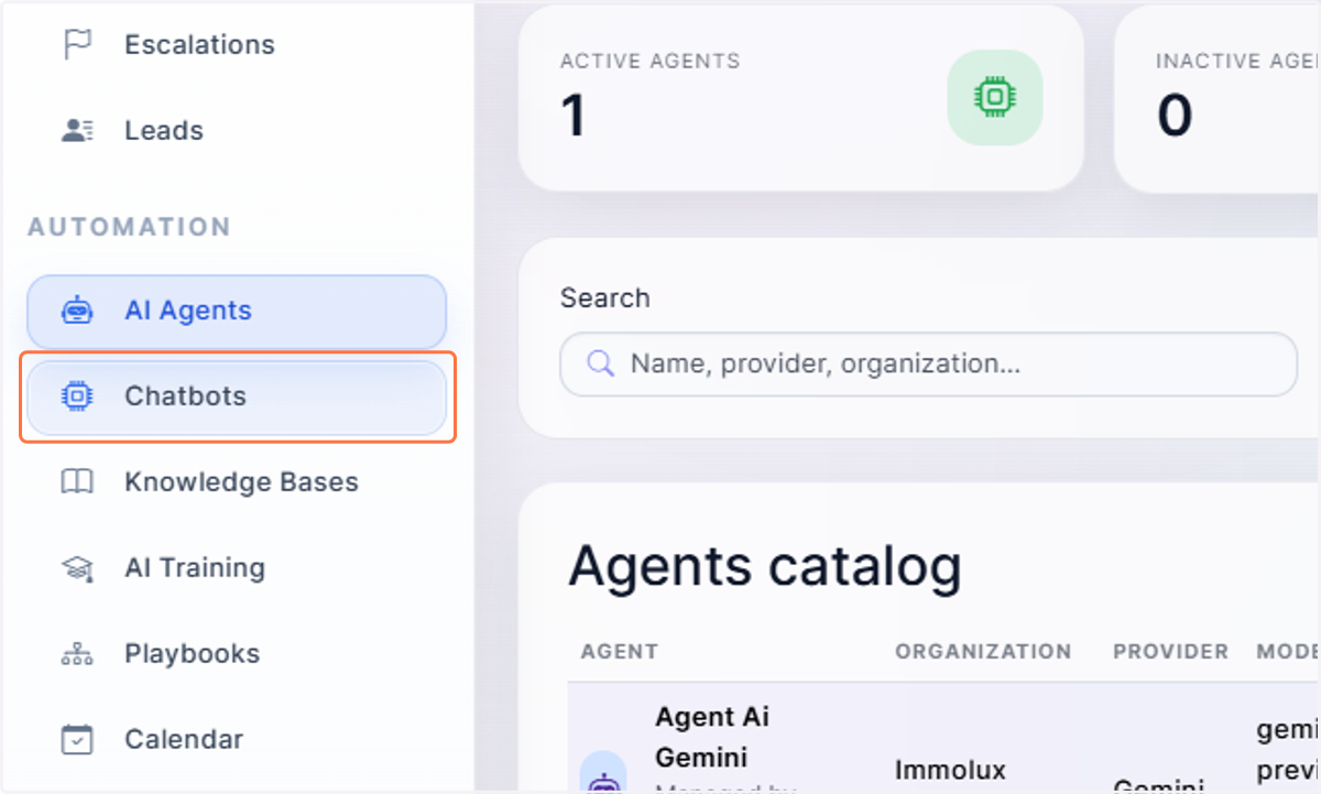 Click on Chatbots