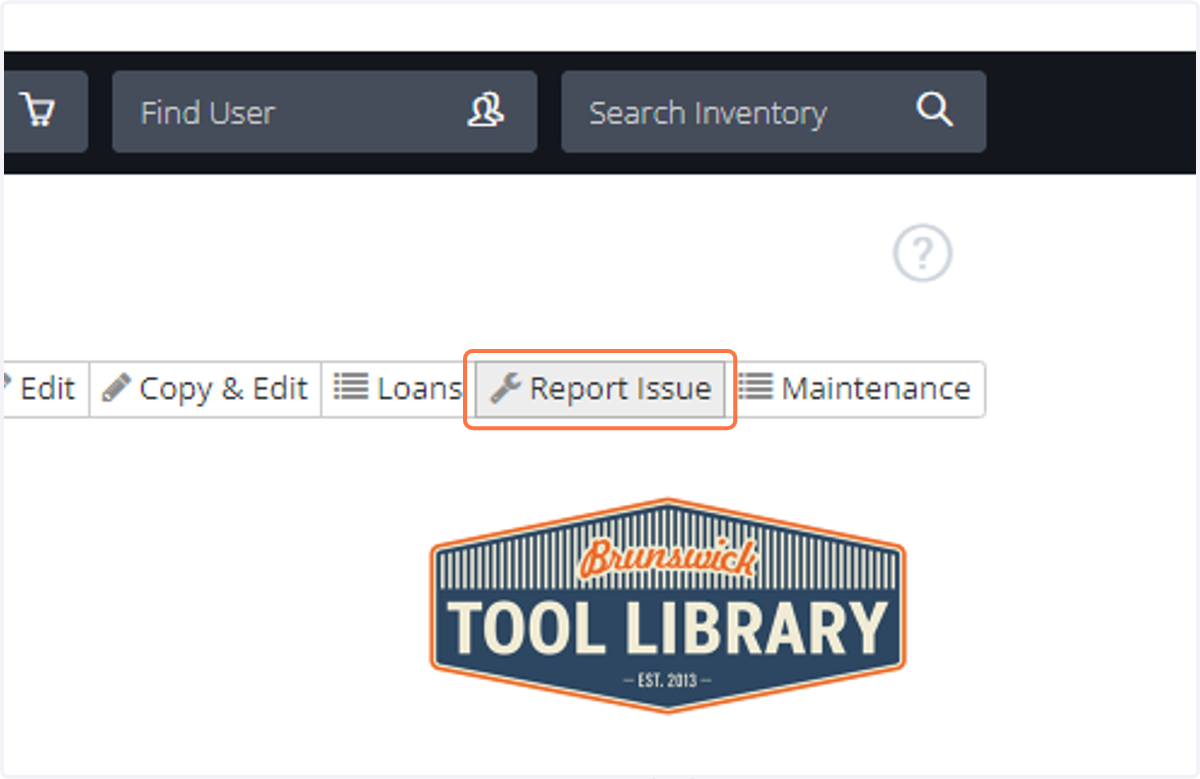 Click on Report Issue
