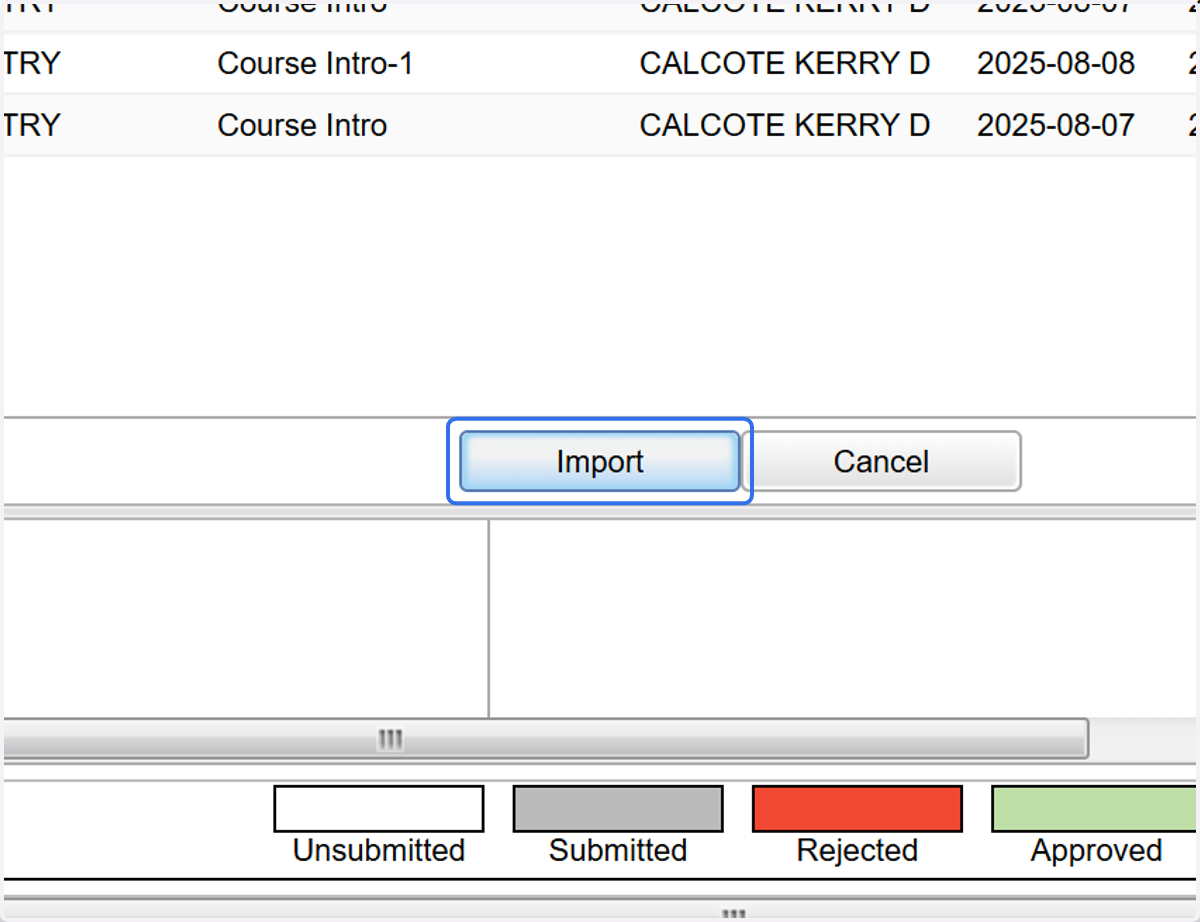 Select "Import"