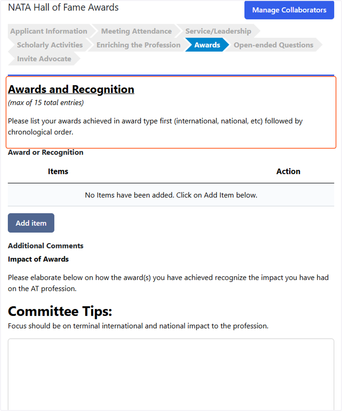Awards and Recognition