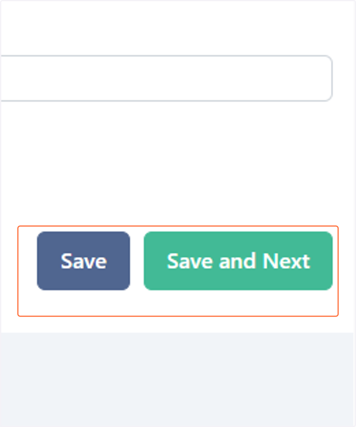 There are two action buttons at the bottom of each page.