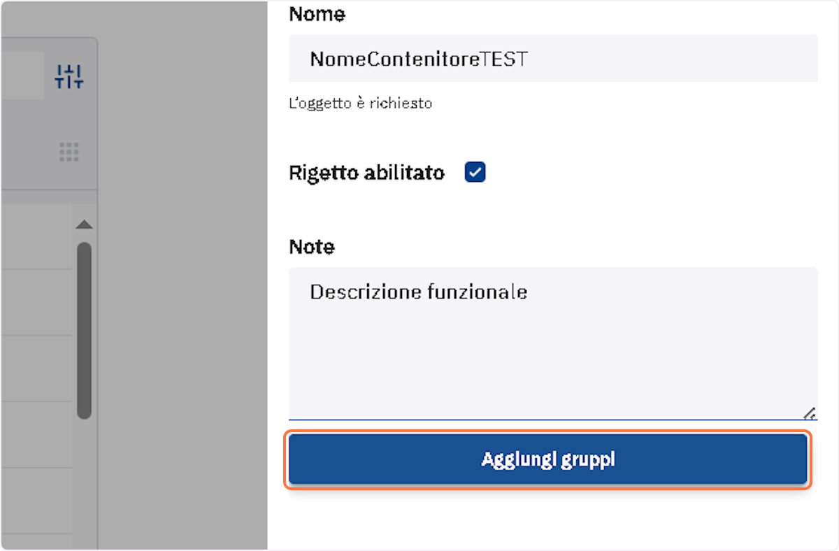 Cliccare sul pulsante "Aggiungi gruppi"