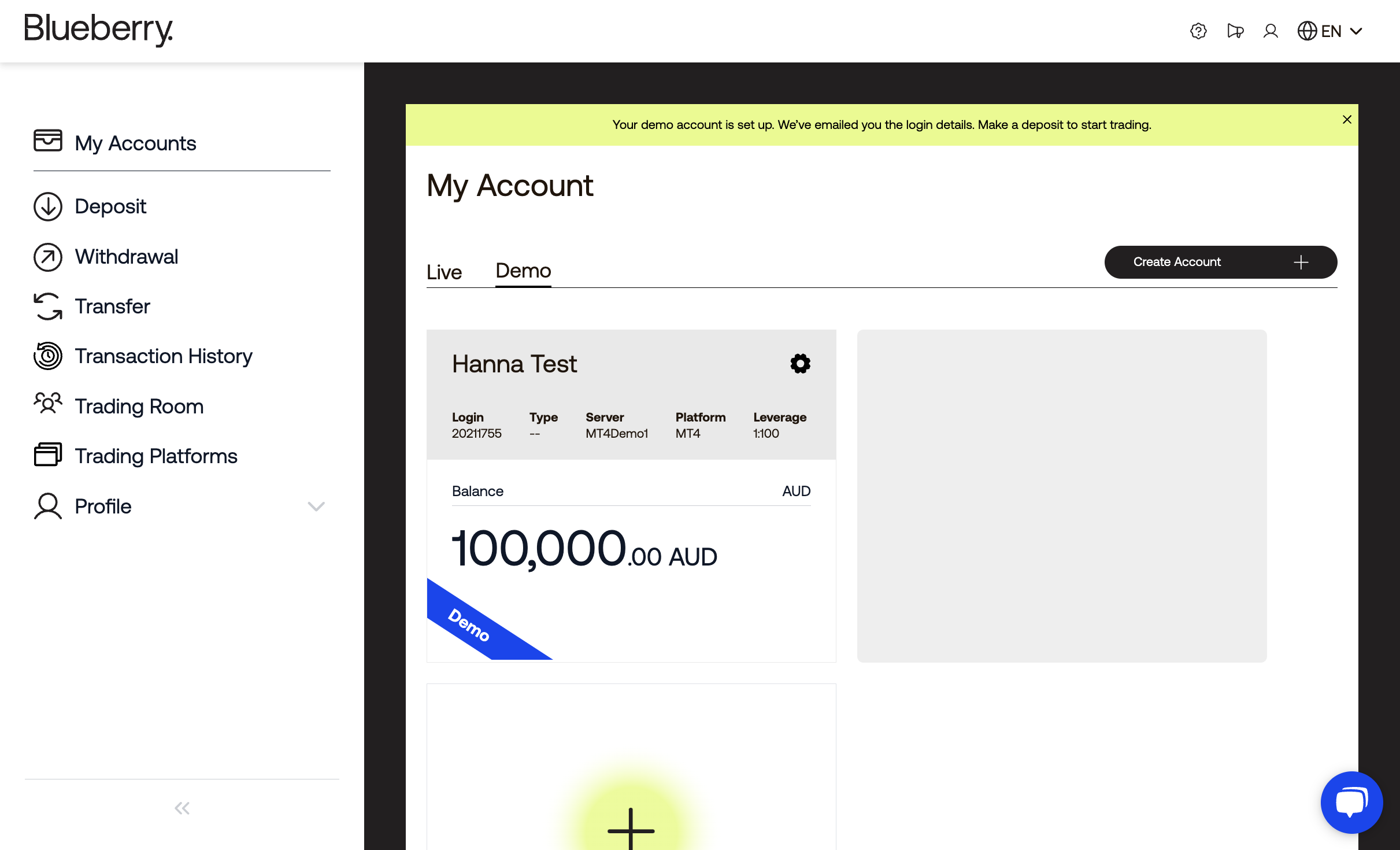 A confirmation message should be displayed
