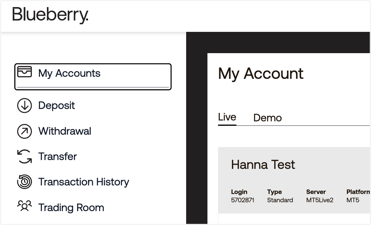 Click on My Accounts