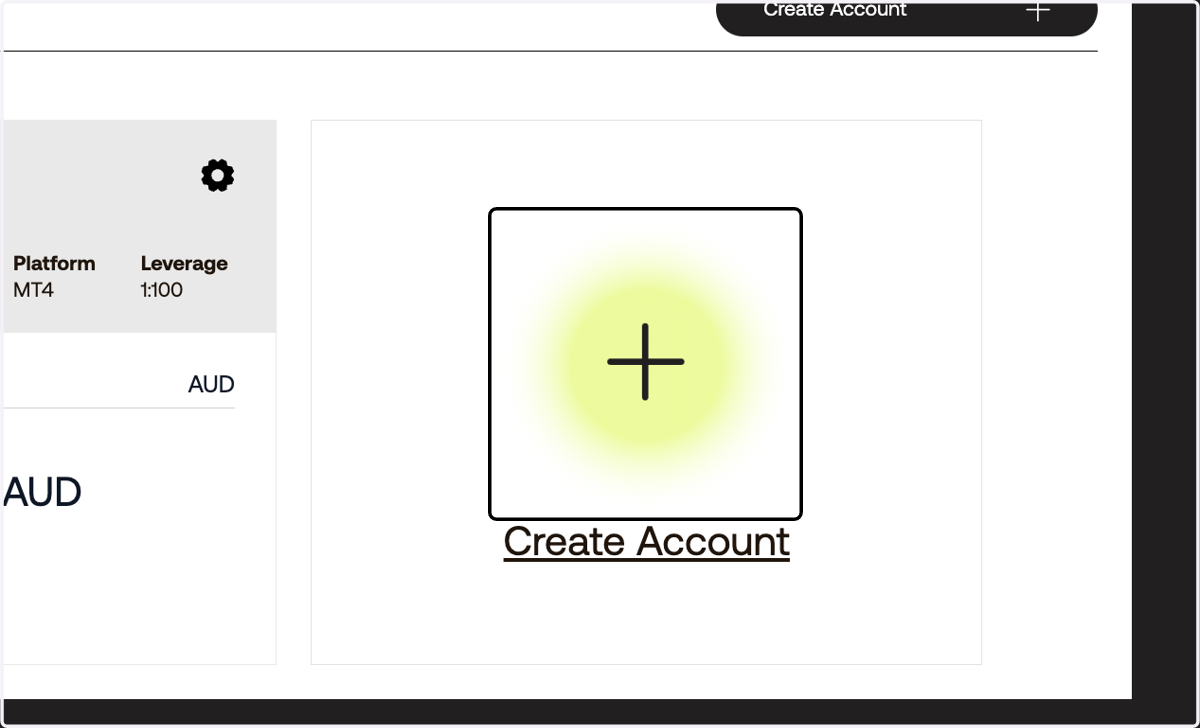 Click on Create Account