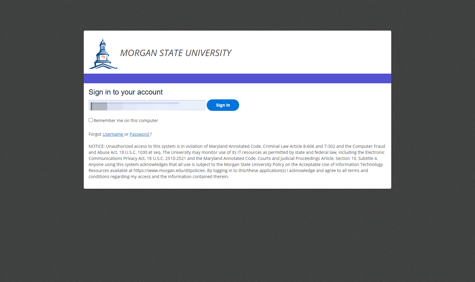 Click on Sign In