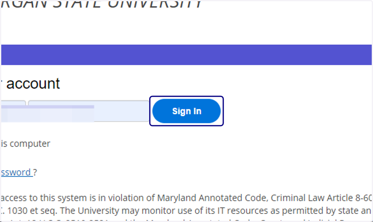 Click on Sign In