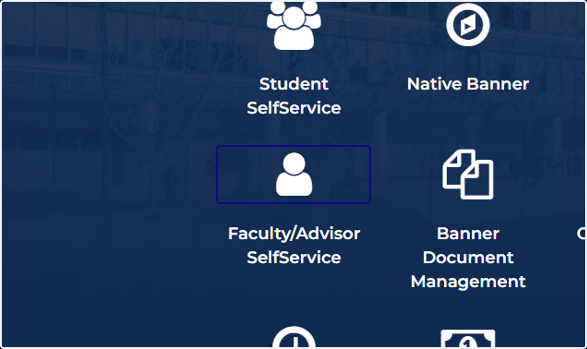 Click on Faculty/Advisor SelfService